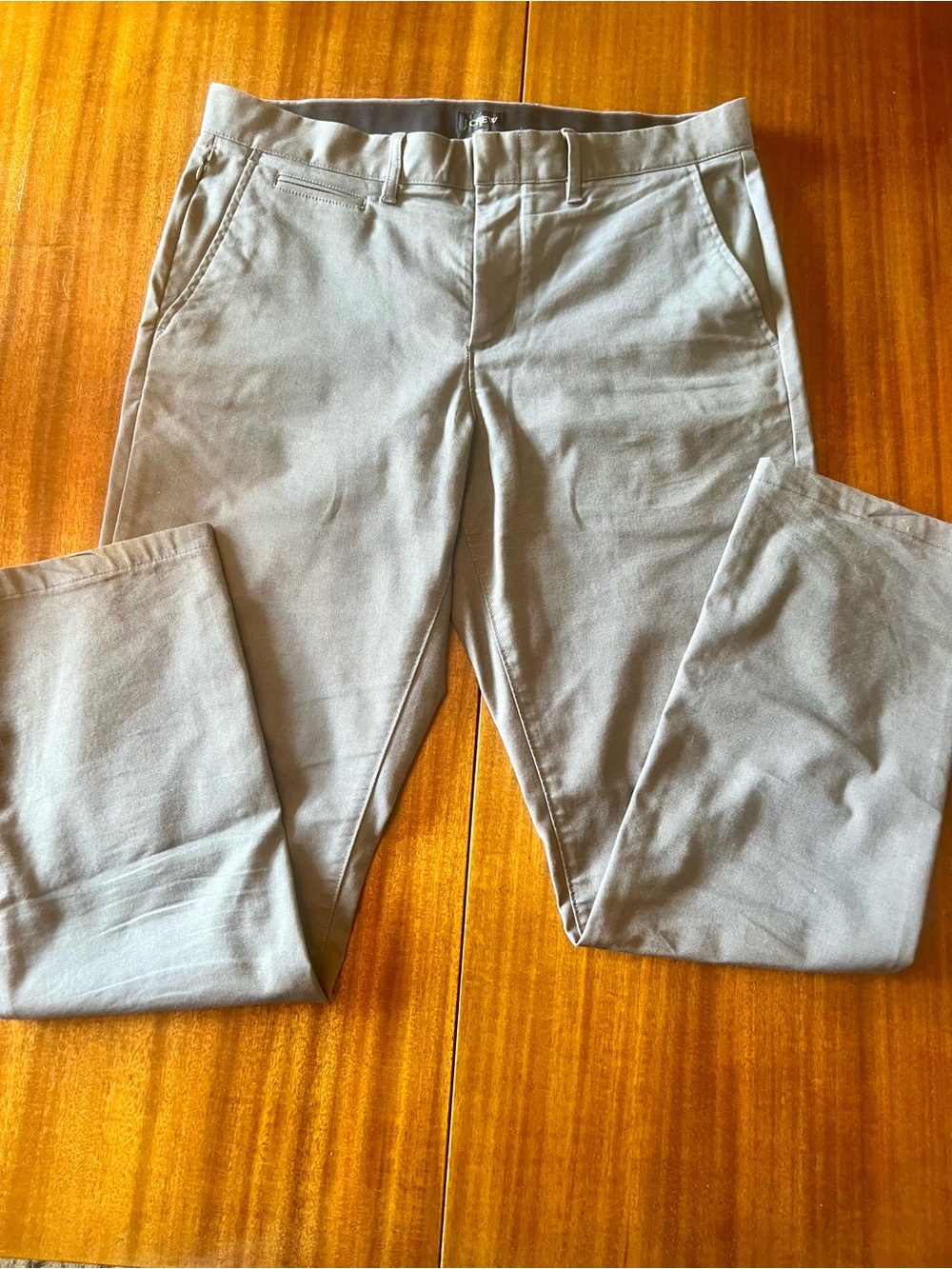 EUC J. Crew Men’s Straight Leg Oxford Tech Pants in Blue Grey